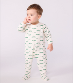 Load image into Gallery viewer, Baby Sleeper in Brushed Fleece- Crocodile
