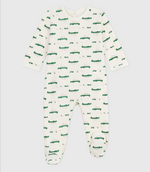 Load image into Gallery viewer, Baby Sleeper in Brushed Fleece- Crocodile
