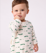 Load image into Gallery viewer, Baby Sleeper in Brushed Fleece- Crocodile
