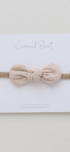 Knotted Bow- Cream