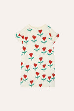 Charger l&#39;image dans la galerie, Tulips Allover Ecru Kids Dress
