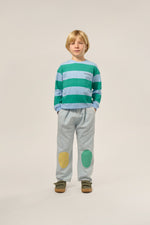 Load image into Gallery viewer, Green Stripes Long Sleeves Kids Tshirt
