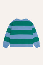 Load image into Gallery viewer, Green Stripes Long Sleeves Kids Tshirt
