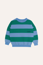 Load image into Gallery viewer, Green Stripes Oversized Kids Sweatshirt
