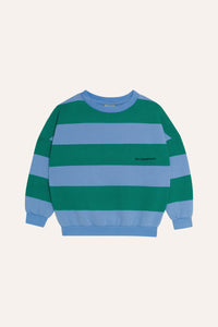 Green Stripes Oversized Kids Sweatshirt