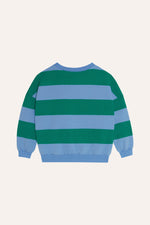 Load image into Gallery viewer, Green Stripes Oversized Kids Sweatshirt
