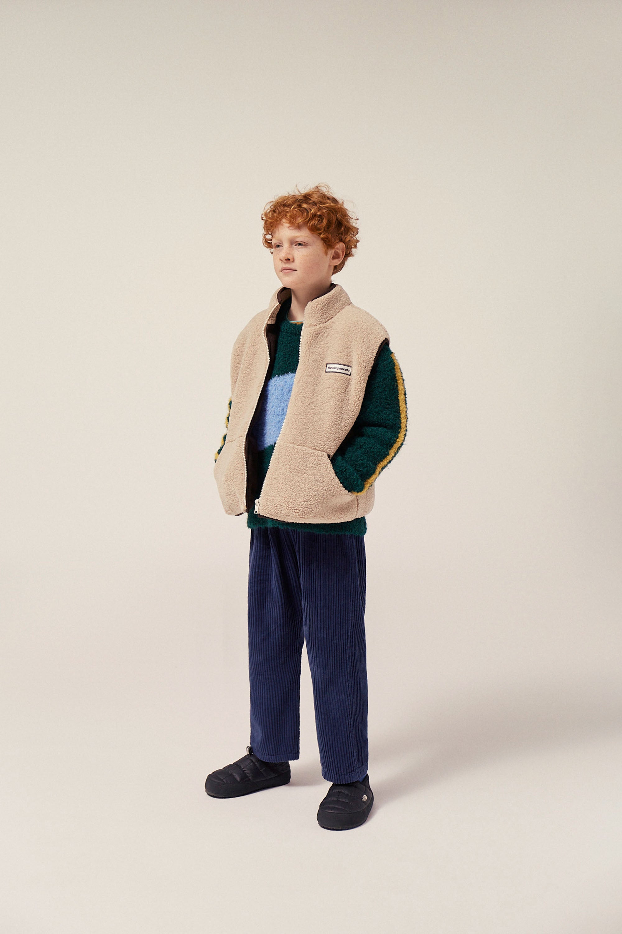 Navy Corduroy Kids Trousers