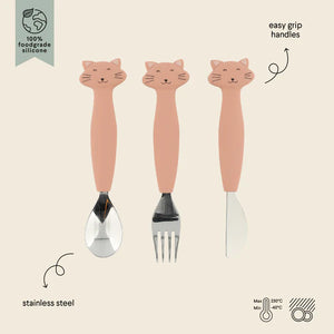 Trixie Silicone Cutlery Set 3 pack- Mrs. Cat