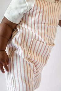 Overall- Stripe Away Peony