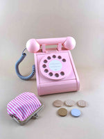 Load image into Gallery viewer, Wooden Telephone- Pink
