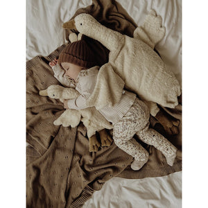 Cuddly Animal Goose with Heat Pad- Small White