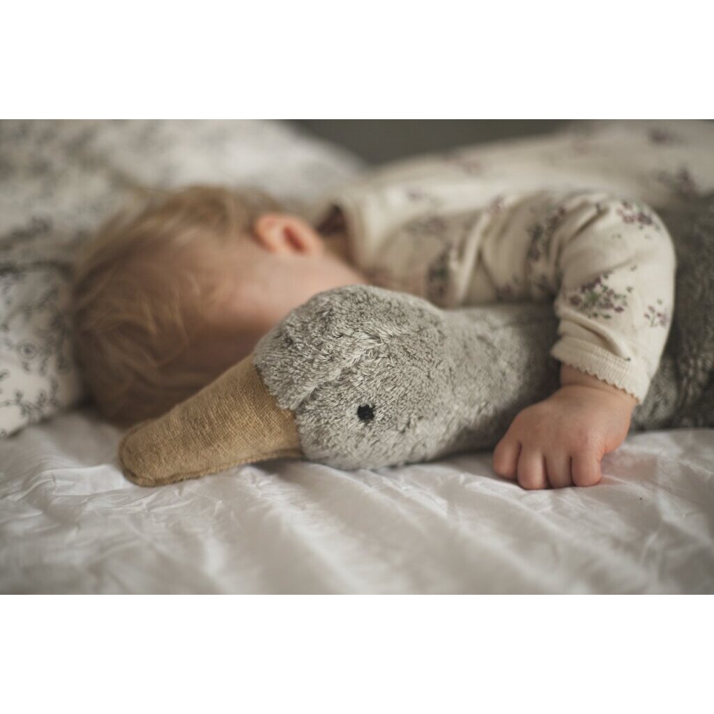 Cuddly Animal Goose with Heat Pad- Grey Large