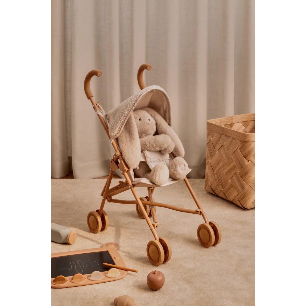 Elsie Pile Doll Stroller- Sandy