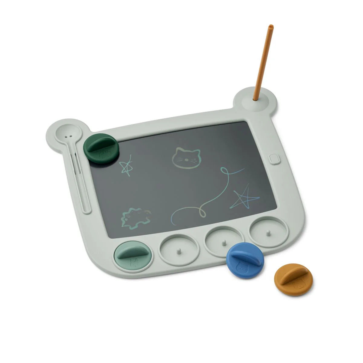 Venzora LCD Drawing Board with stamp- Dove Blue