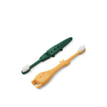 Load image into Gallery viewer, Fabio Toddler Toothbrush- Yellow Mellow / Garden Green
