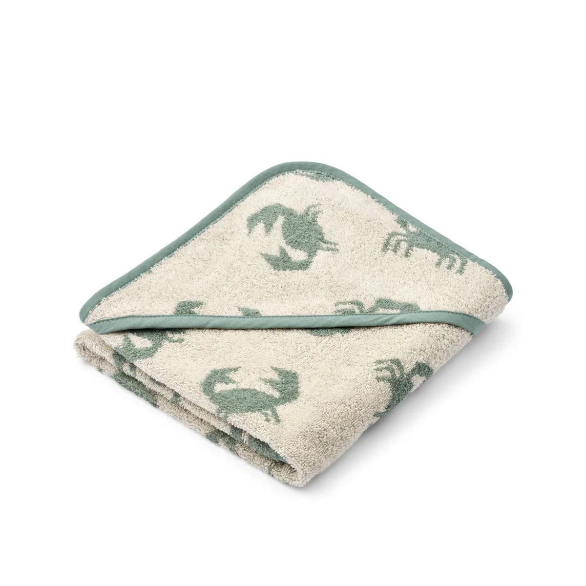 Alba Hooded Baby Towel- Crab / Sandy