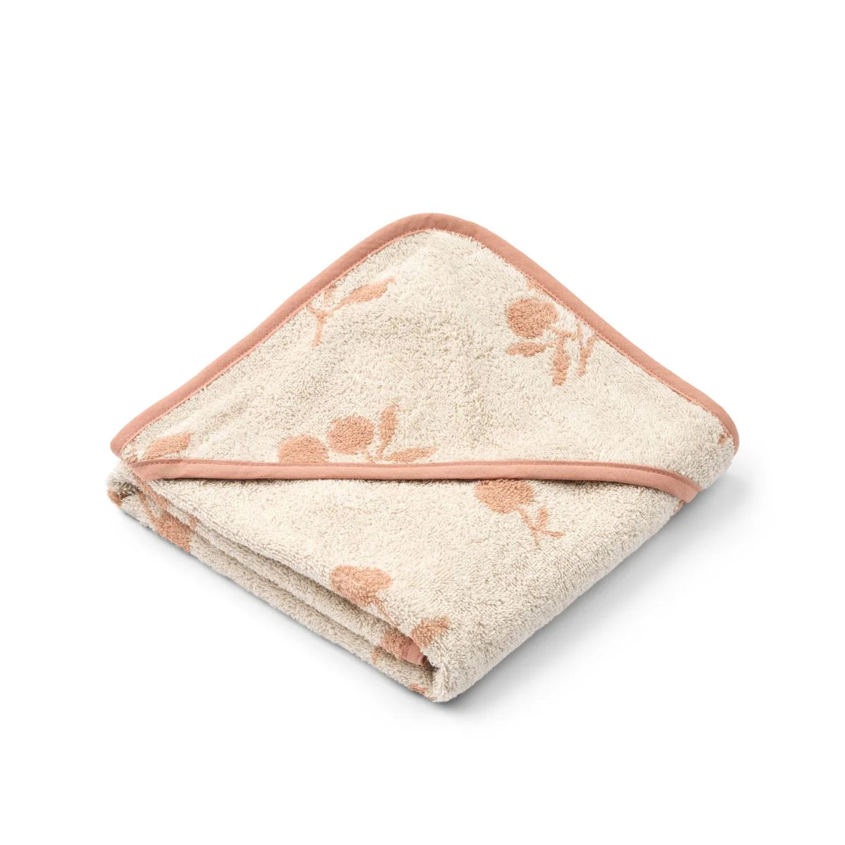 Alba Hooded Baby Towel- Peach / Sea shell