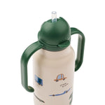 Load image into Gallery viewer, KIMMIE Steel Water Bottle- Cars / Sandy

