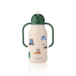 Load image into Gallery viewer, KIMMIE Steel Water Bottle- Cars / Sandy
