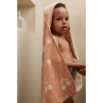 Load image into Gallery viewer, Alba Hooded Baby Towel- Peach / Sea shell
