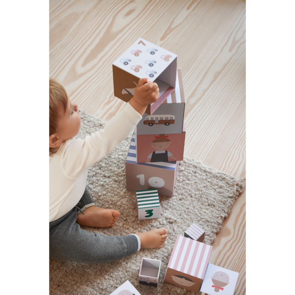 Aaren Stacking Boxes- Vehicles Downtown Mix