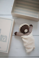 Load image into Gallery viewer, knit 100% Alpaca Baby Doll: Cocoa
