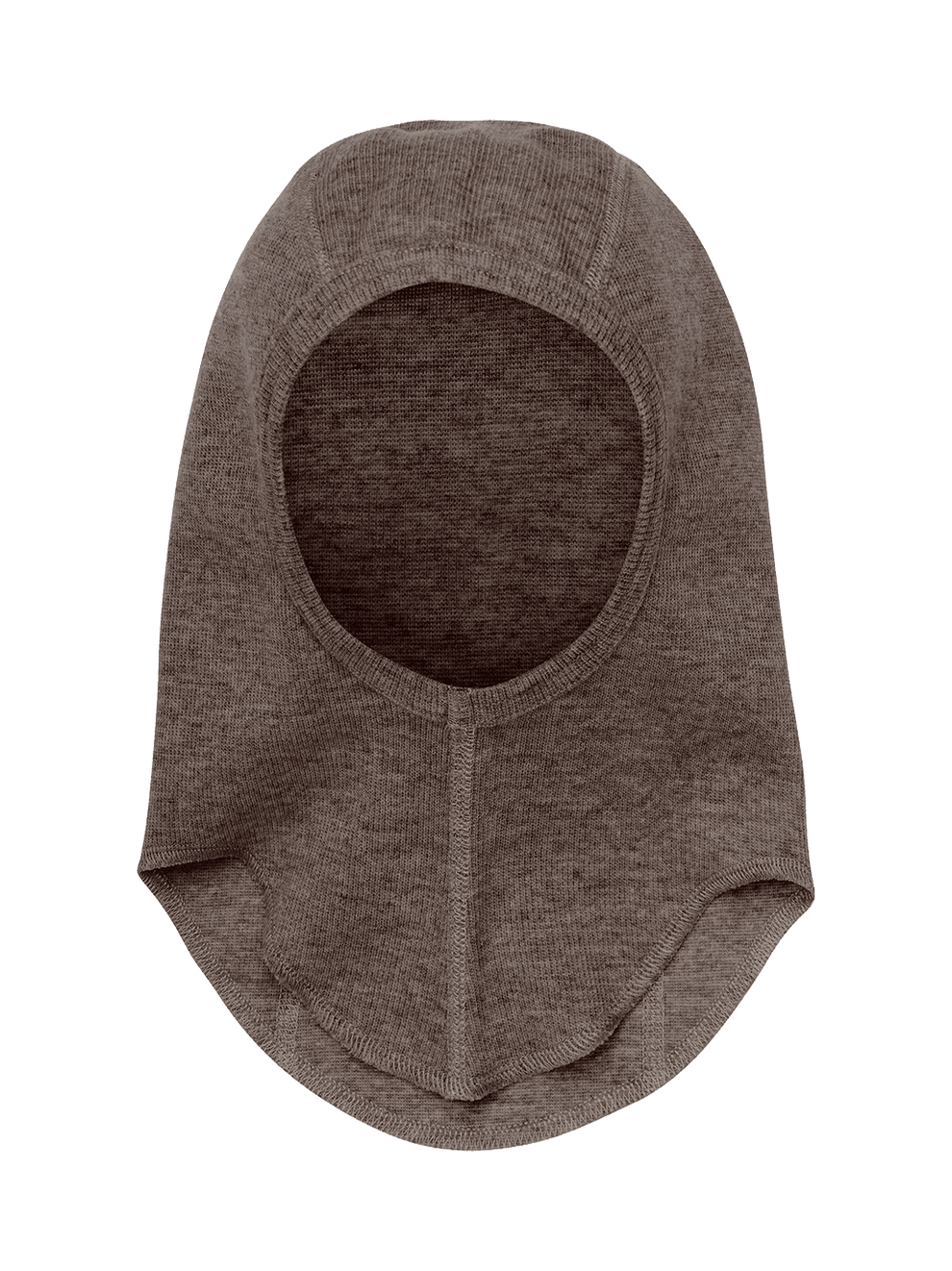 Balaclava Merino Wool Rib- Brown Melange