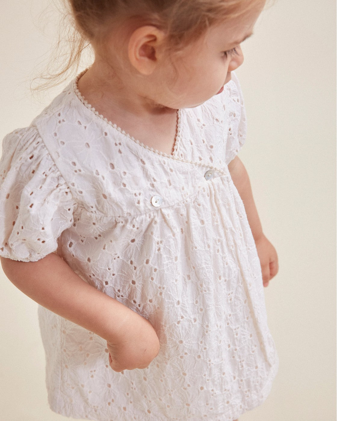 Embroidery Dress- Ivory