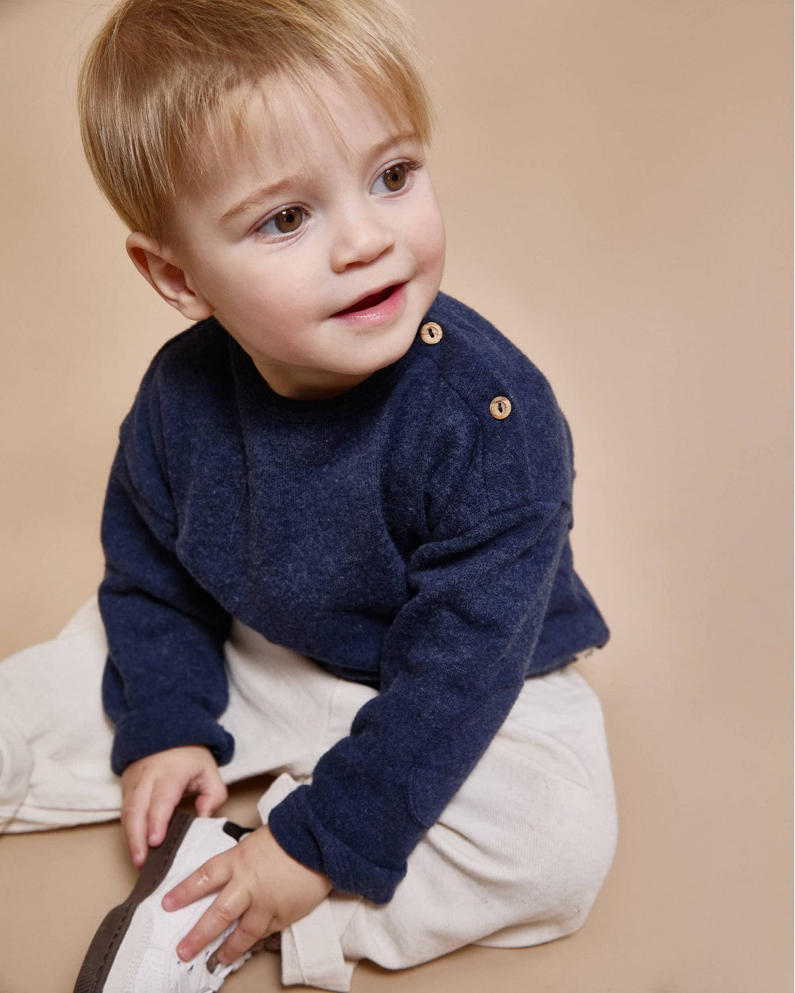 Soft Jersey Sweatshirt- Navy