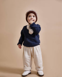 Soft Jersey Sweatshirt- Navy