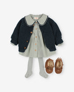 Load image into Gallery viewer, Soft Velour Dress- Eucalyptus
