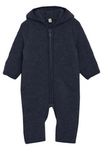 Charger l&#39;image dans la galerie, Wool Fleeced Zipper Suit- Navy Melange
