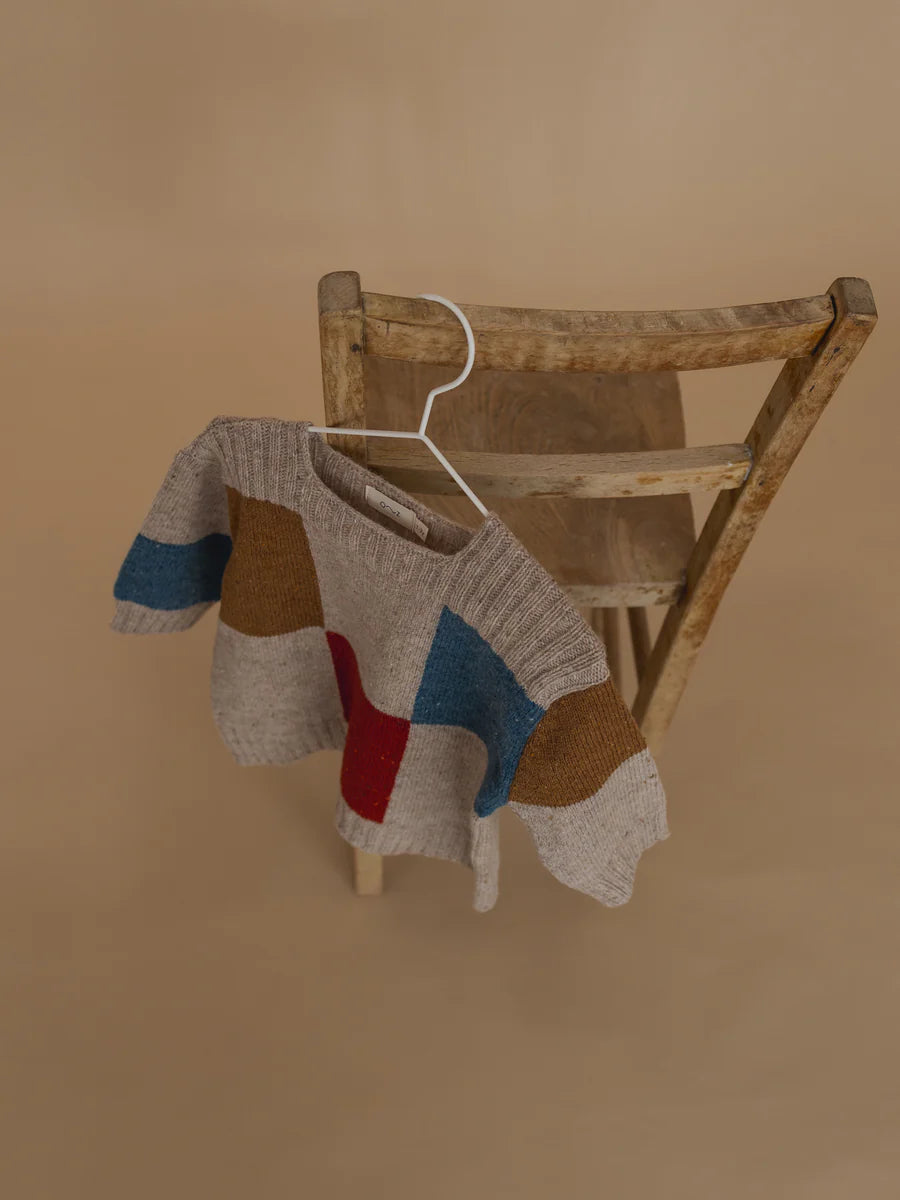 Block Patchwork Wool Jumper