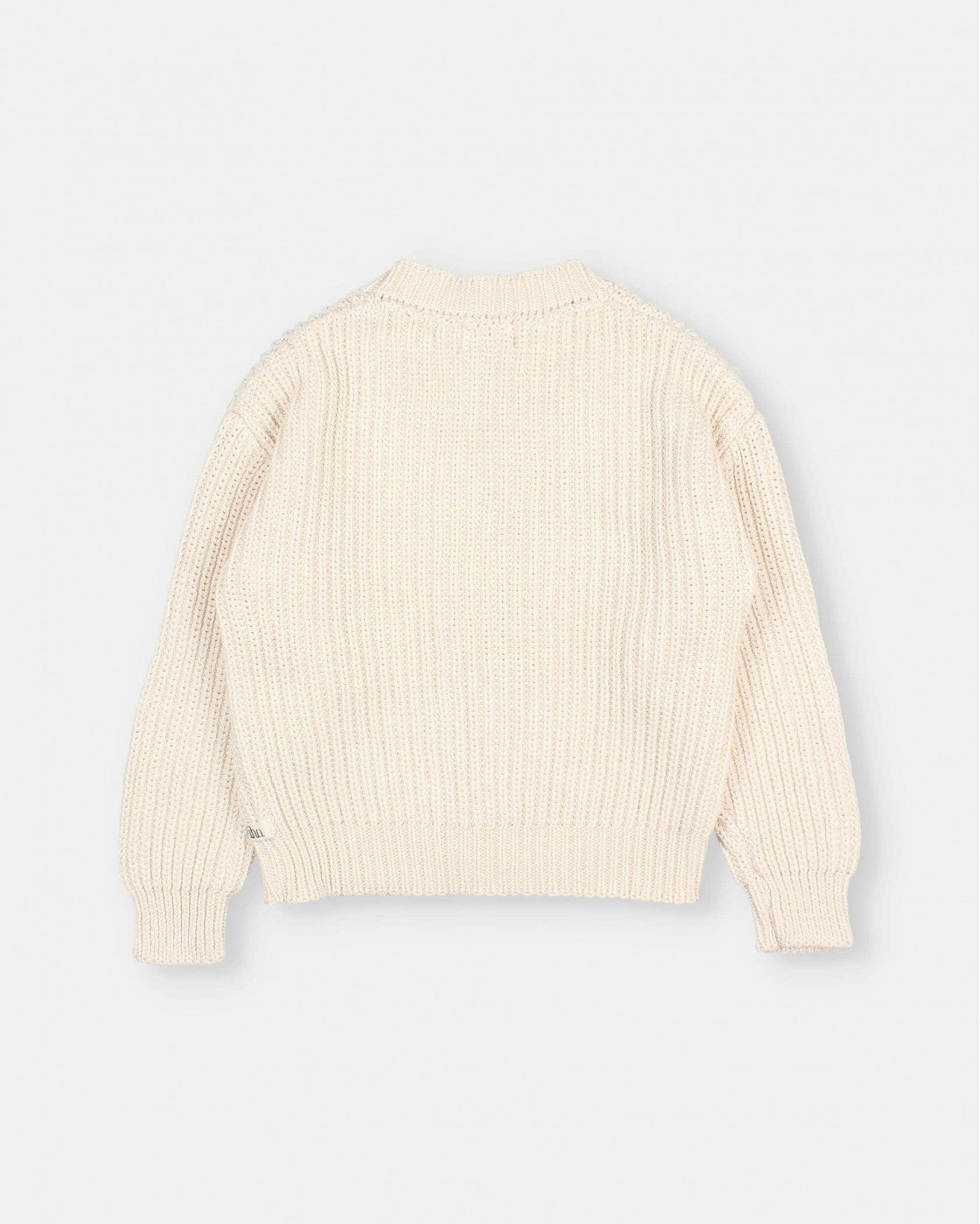 Cotton Knit Cardigan- Ecru