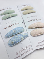 Charger l'image dans la galerie, Embroidered Hair Clips- Pink
