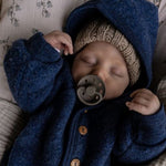 Load image into Gallery viewer, Engel Natur Hooded Jacket in Merino Wool- Blue Melange
