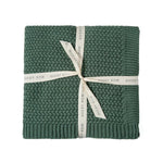 Load image into Gallery viewer, Plait Knit Blanket - Pine Green
