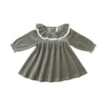 Load image into Gallery viewer, Velour Baby Dress- Forest
