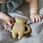 Load image into Gallery viewer, Moonie Bear Natural Rubber Teether - Cappuccino
