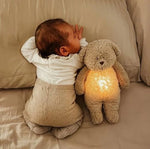 Load image into Gallery viewer, Moonie Organic Humming Bear With Lamp - Sand
