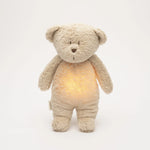 Load image into Gallery viewer, Moonie Organic Humming Bear With Lamp - Sand
