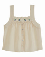 Load image into Gallery viewer, Embroided Strap Top - Chantilly
