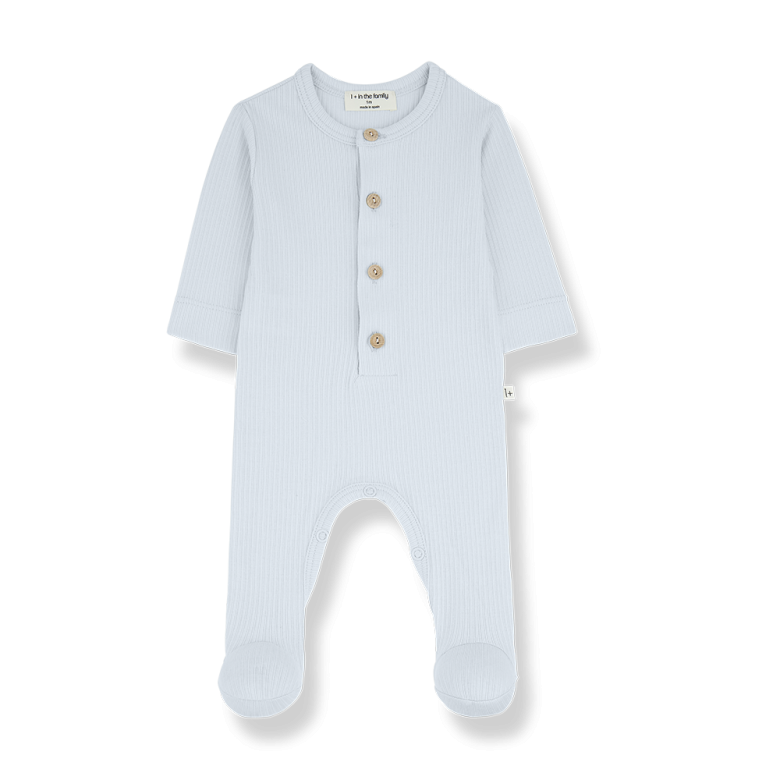 NINO Footed Jumpsuit- Misty Blue