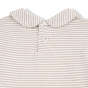 LOURDES Collar Stripe Body- Beige