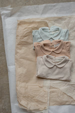 Load image into Gallery viewer, LOURDES Collar Stripe Body- Beige
