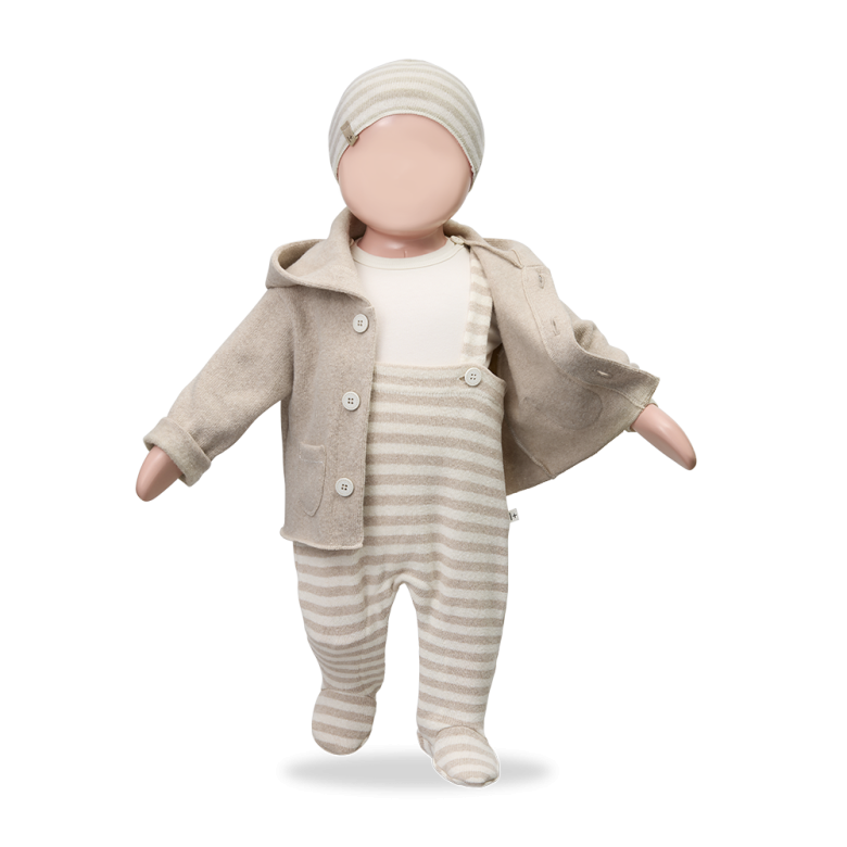 FRANCOIS Footed Overall- Beige