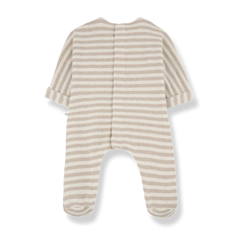 MAEL Footed Jumpsuit- Beige