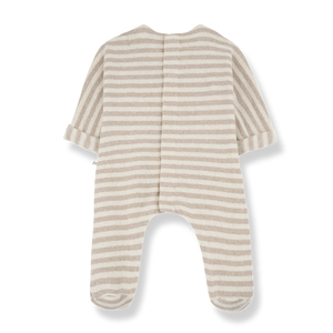 MAEL Footed Jumpsuit- Beige