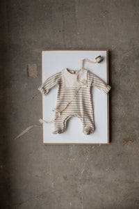 MAEL Footed Jumpsuit- Beige