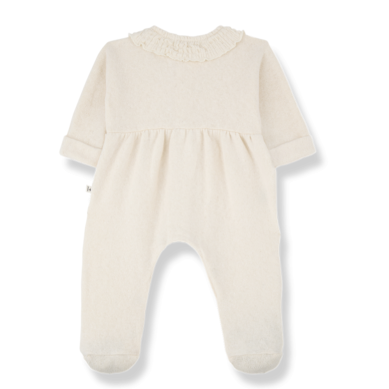 HELEN Footed Jumpsuit- Ecru